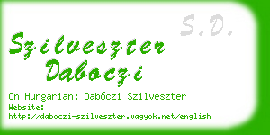 szilveszter daboczi business card